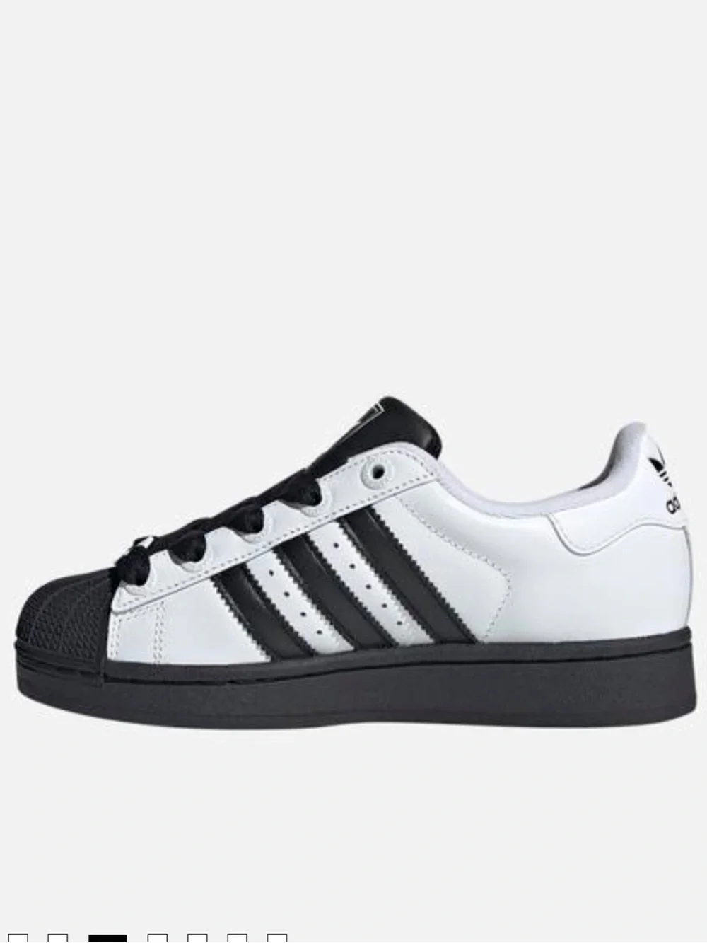 adidas Kids Superstar II J Sneakers - White & Black Shell Toe Youth Unisex Size4